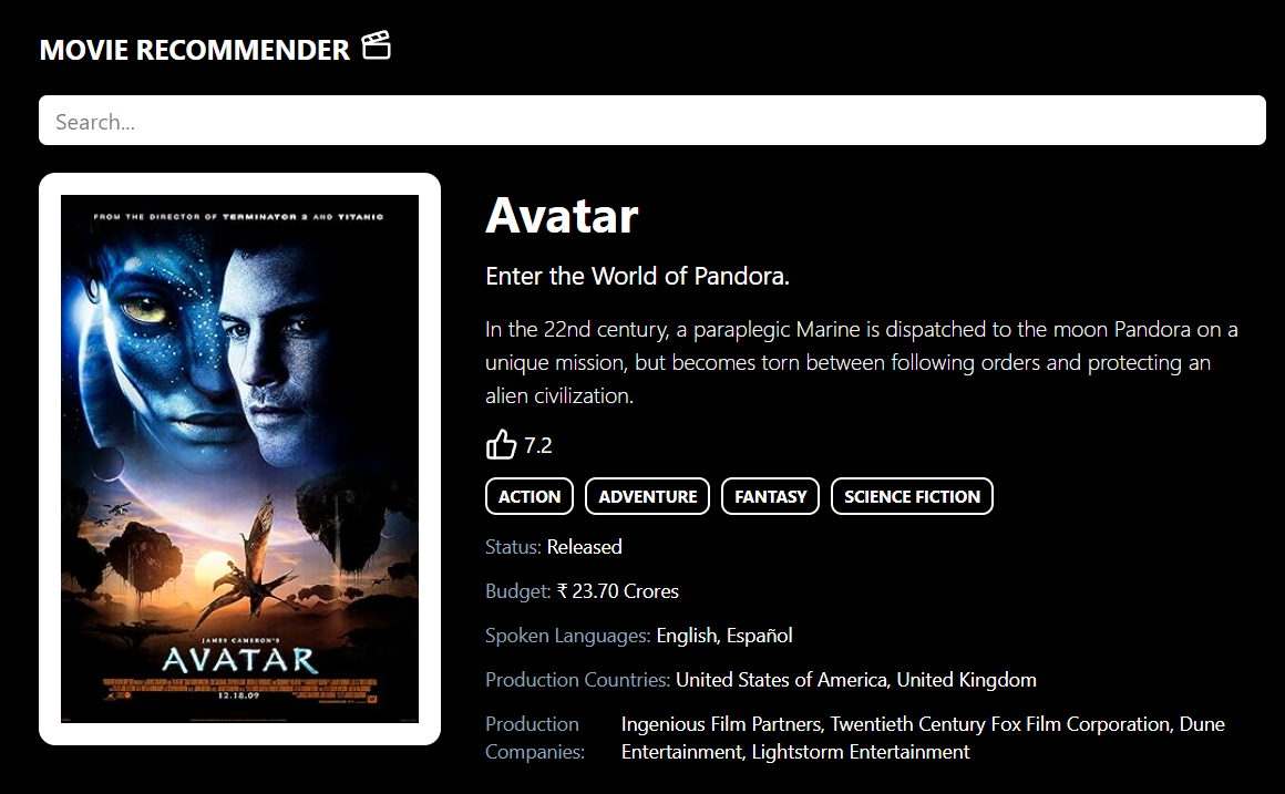Movie Recommender System